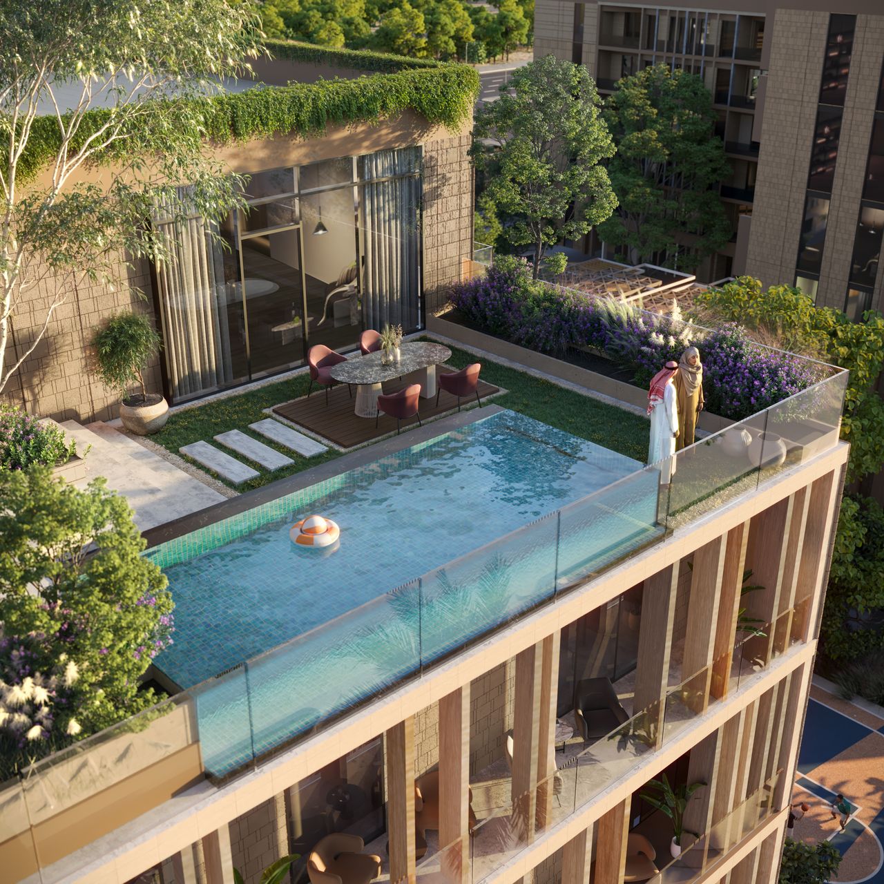 Rooftop pool
